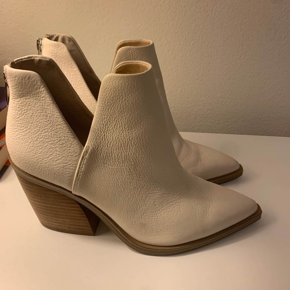 Vince Camuto Cream Ankle Booties